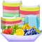 MotBach 100 Pack 3 LB Colorful Paper Food Boat Trays Disposable Paper Boats, Food Boats Colored Paper Food Serving Boat Tray Basket for Snack Burger BBQ Popcorn Taco Fries Carnival Festival Nacho